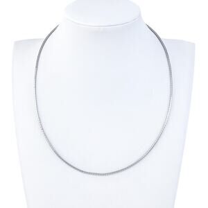 Vintage Sterling Silver 925 1.4mm Square Snake Chain Necklace 17"